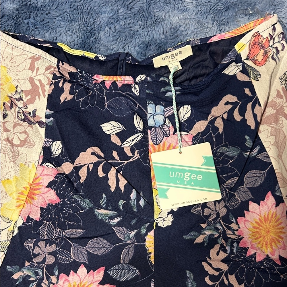 Umgee cropped Floral Pants - Picture 2 of 9